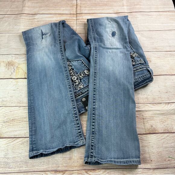 Miss Me JP5816B Boot Cut Jeans - Low Rise - Picture 12 of 15